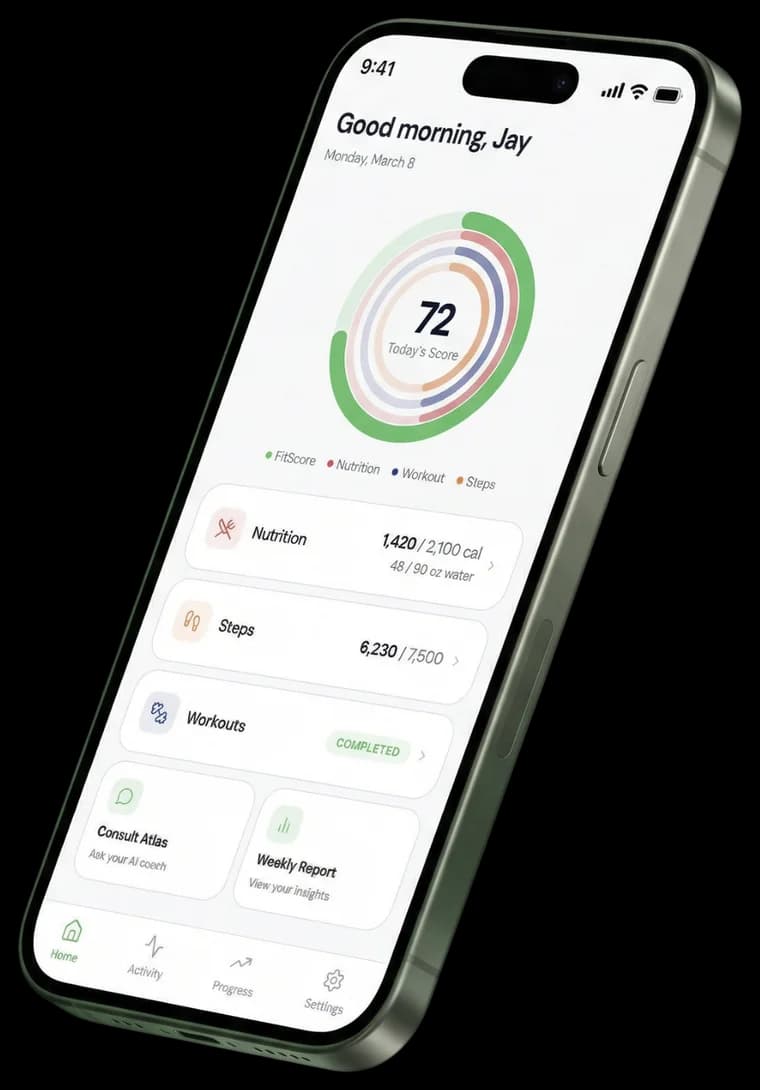 Atlas app dashboard on iPhone